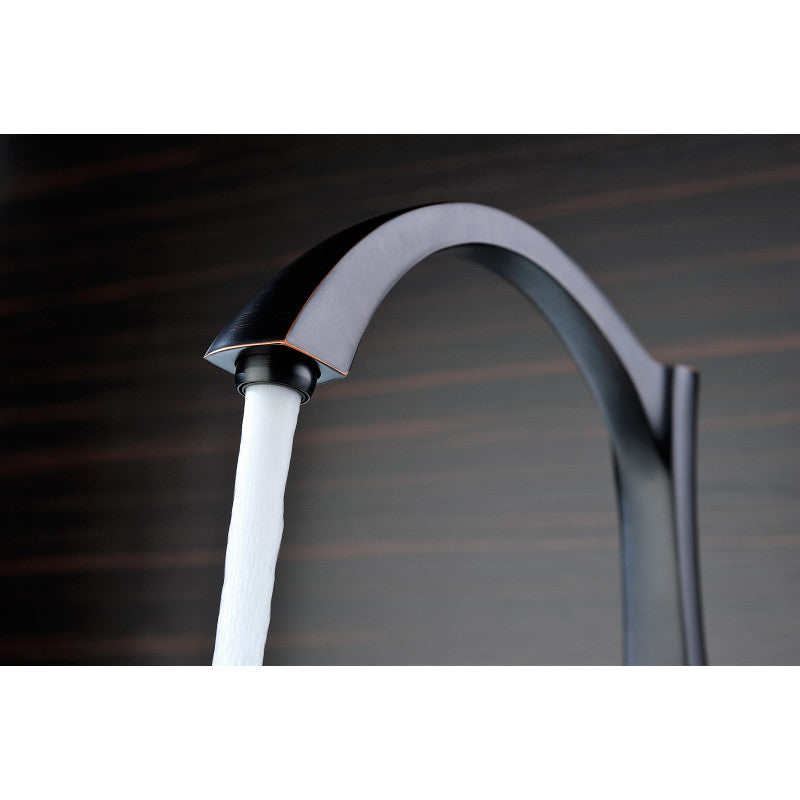 VANGUARD Undermount 32 in. Double Bowl Kitchen Sink with Soave Faucet in Oil Bronze