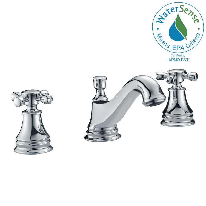 L-AZ007 - Melody Series 8 in. Widespread 2-Handle Mid-Arc Bathroom Faucet in Polished Chrome
