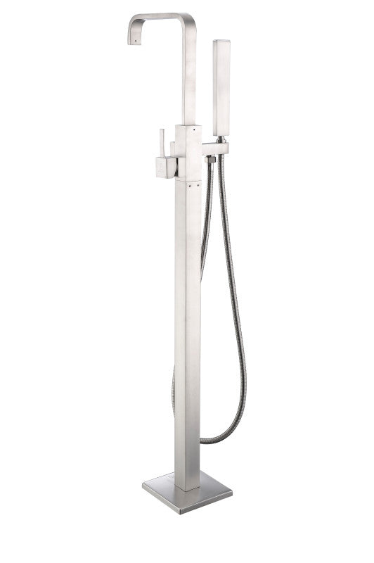 Victoria 2-Handle Claw Foot Tub Faucet with Hand Shower in Brushed Nickel
