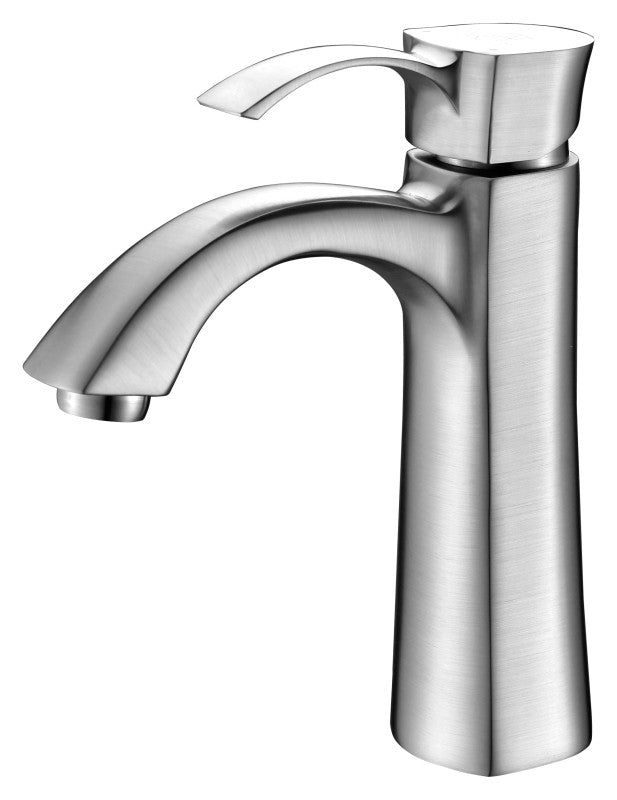 Rhythm Series Single Hole Single-Handle Mid-Arc Bathroom Faucet in Brushed Nickel