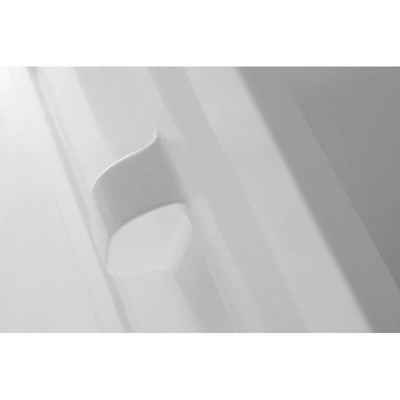 Mishra 38 in. x 38 in. x 75 in. 2-piece DIY Friendly Corner Shower Surround in White