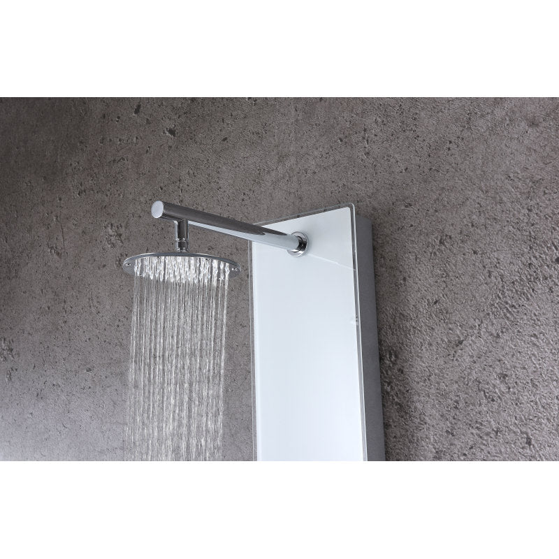 Lynn 58 in. 3-Jetted Full Body Shower Panel with Heavy Rain Shower and Spray Wand in White
