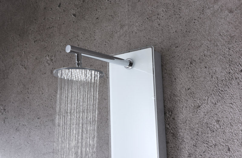 Lynx 58 in. 3-Jetted Full Body Shower Panel with Heavy Rain Shower and Spray Wand in White