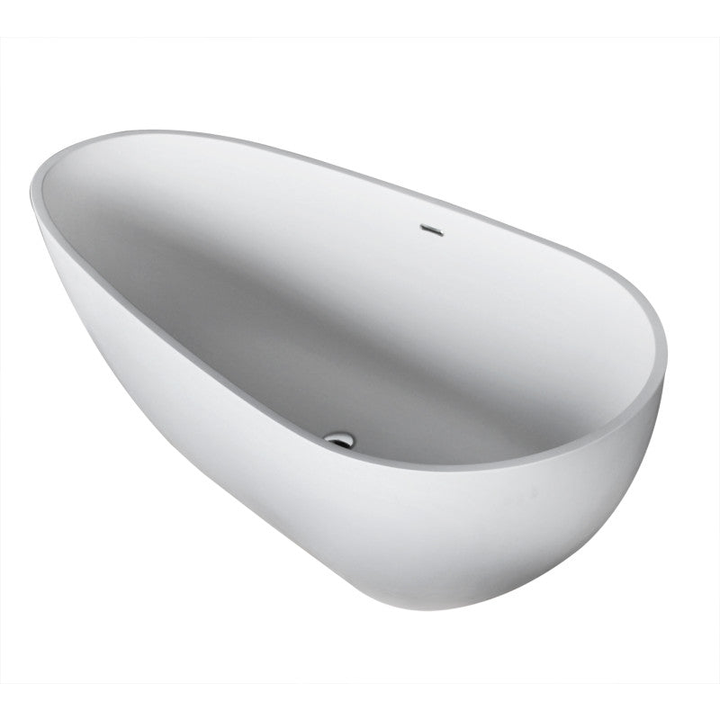 Atlantis Whirlpools Arnaud 34 x 67 Artificial Stone Freestanding Bathtub