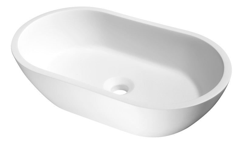 Runifer Solid Surface Vessel Sink in White