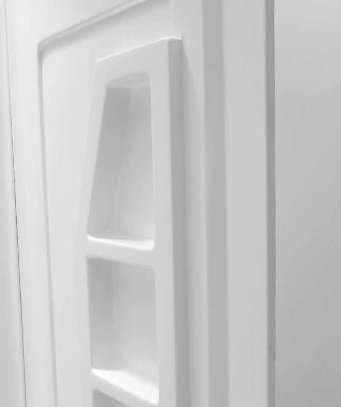 Rose 48 in. x 36 in. x 74 in. 3-piece DIY Friendly Alcove Shower Surround in White