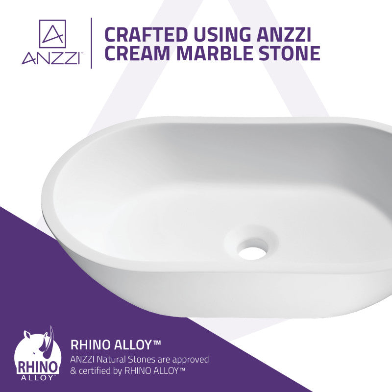 Runifer Solid Surface Vessel Sink in White