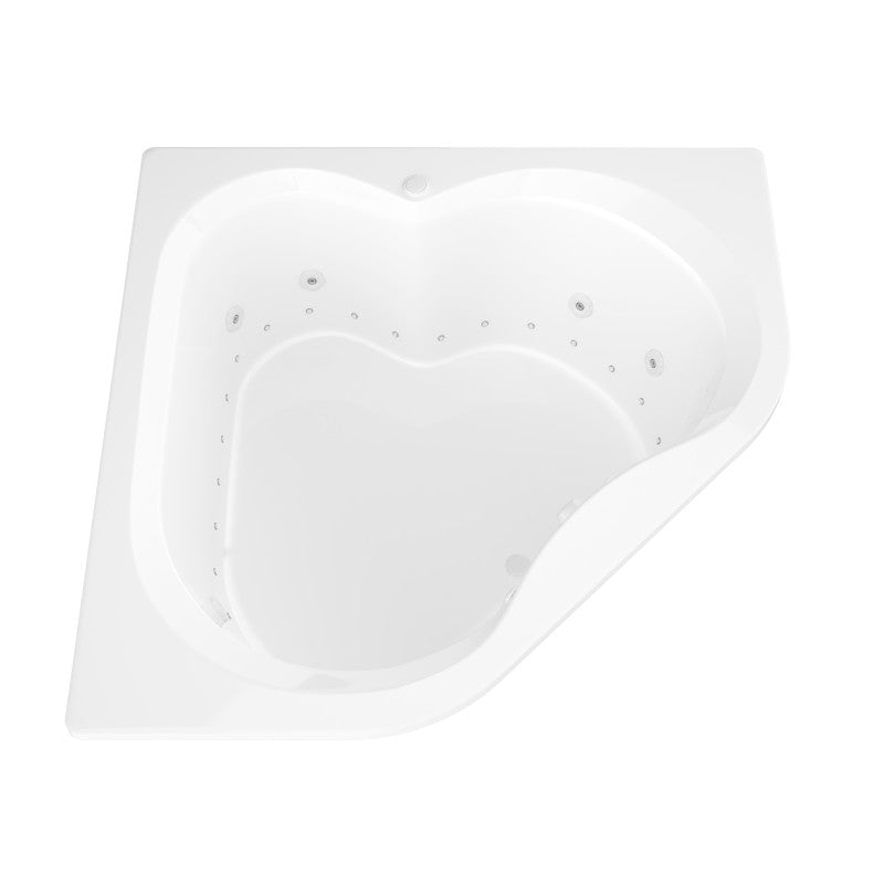 Atlantis Whirlpools Cascade 60 x 60 Corner Air & Whirlpool Jetted Bathtub