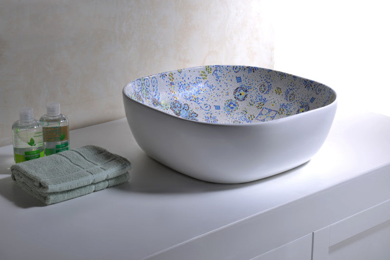 Byzantian Series Ceramic Vessel Sink in Byzantine Mosaic Finish