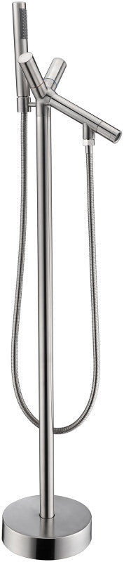 Havasu 2-Handle Claw Foot Tub Faucet with Hand Shower in Brushed Nickel