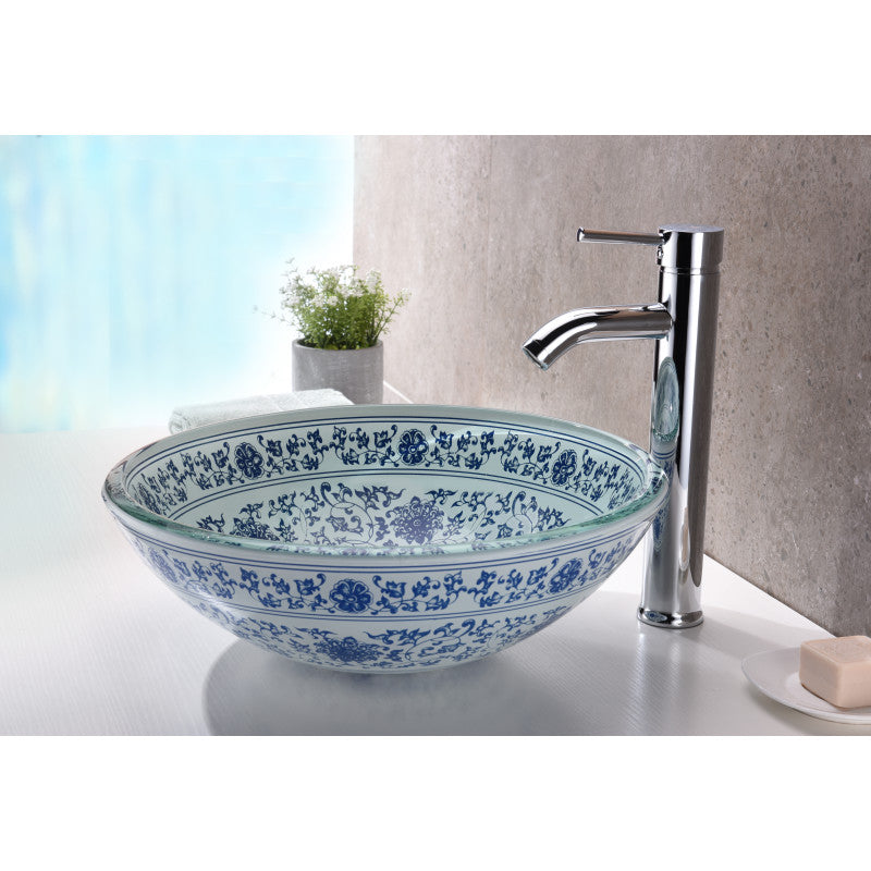 Satui Series Vessel Sink in Décor White