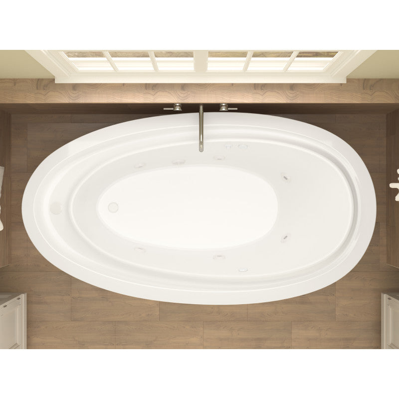 Atlantis Whirlpools Breeze 38 x 71 Oval Freestanding Whirlpool Jetted Bathtub