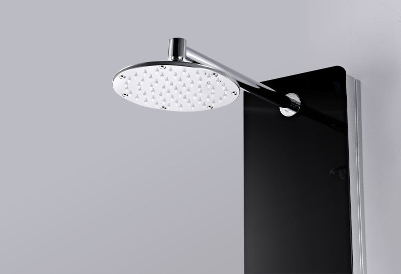 Lande Series 56 in. Full Body Shower Panel System with Heavy Rain Shower and Spray Wand in Black