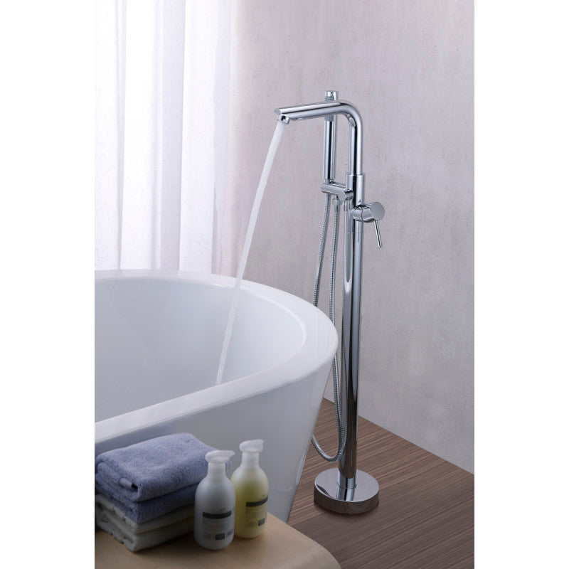 Sens Series 2-Handle Freestanding Claw Foot Tub Faucet with Hand Shower in Polished Chrome