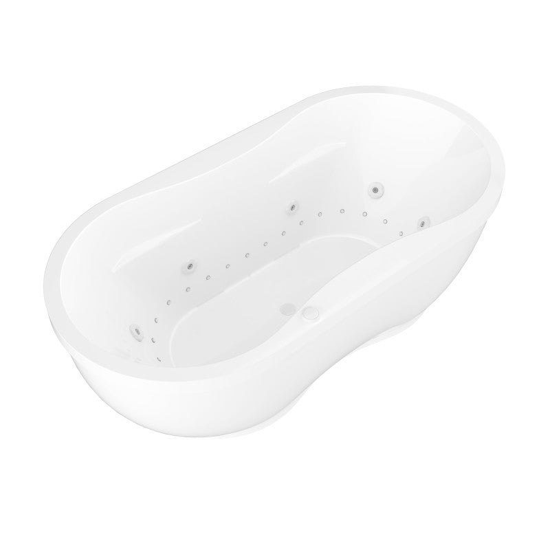 Atlantis Whirlpools Embrace 34 x 71 Oval Freestanding Air & Whirlpool Water Jetted Bathtub
