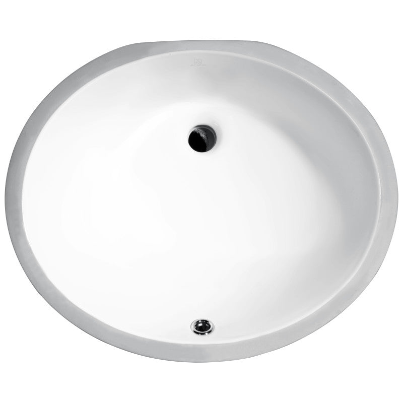 Pegasus Series 18.25 in. Ceramic Undermount Sink Basin in White