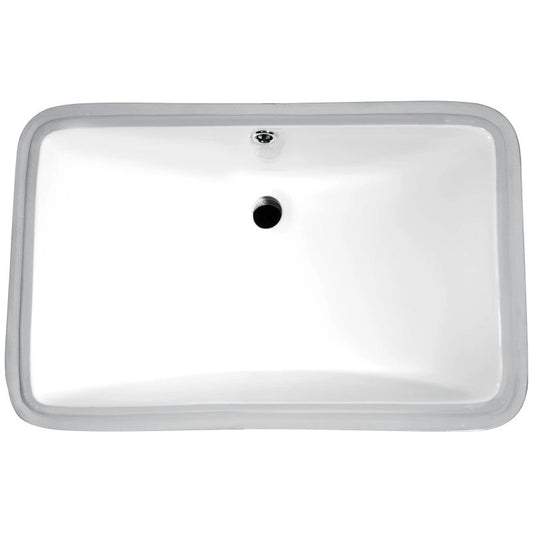 Dahlia Series 20.5 in. Ceramic Undermount Sink Basin in White