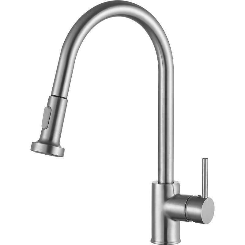 Tycho Single-Handle Pull-Out Sprayer Kitchen Faucet in Brushed Nickel