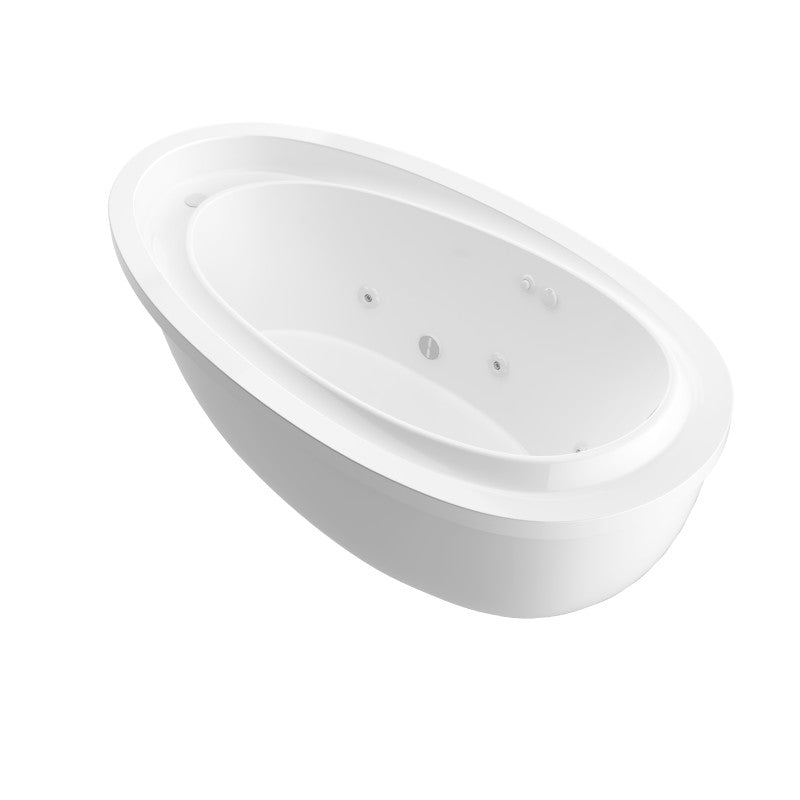 Atlantis Whirlpools Breeze 38 x 71 Oval Freestanding Whirlpool Jetted Bathtub