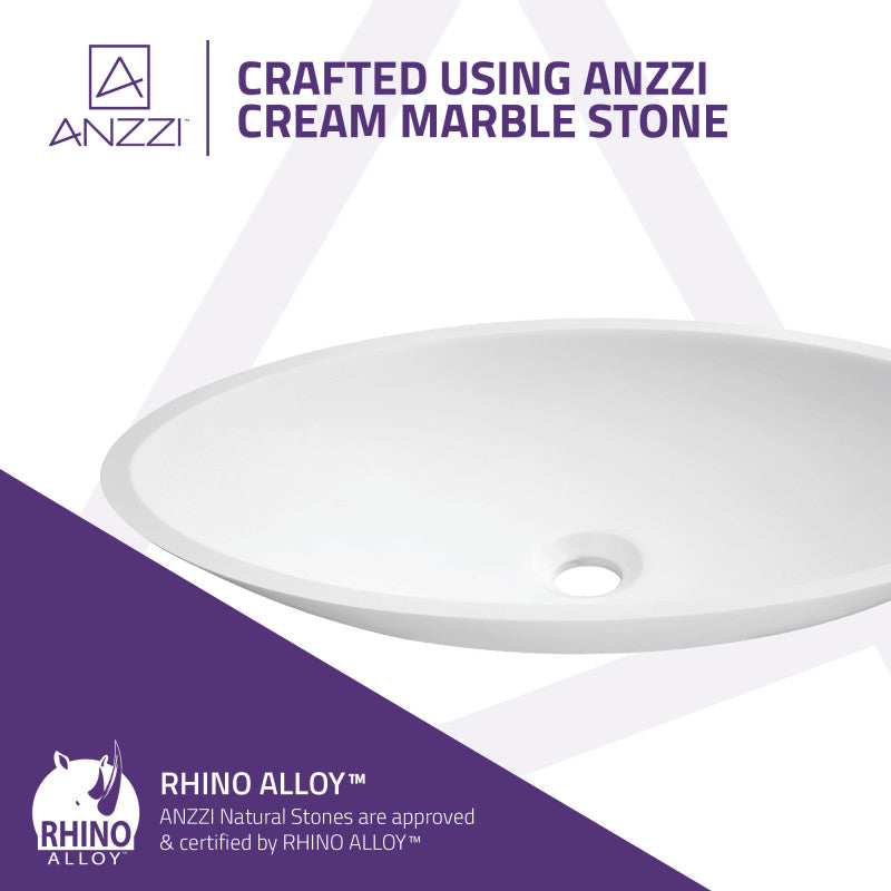 Achillies Solid Surface Vessel Sink in White