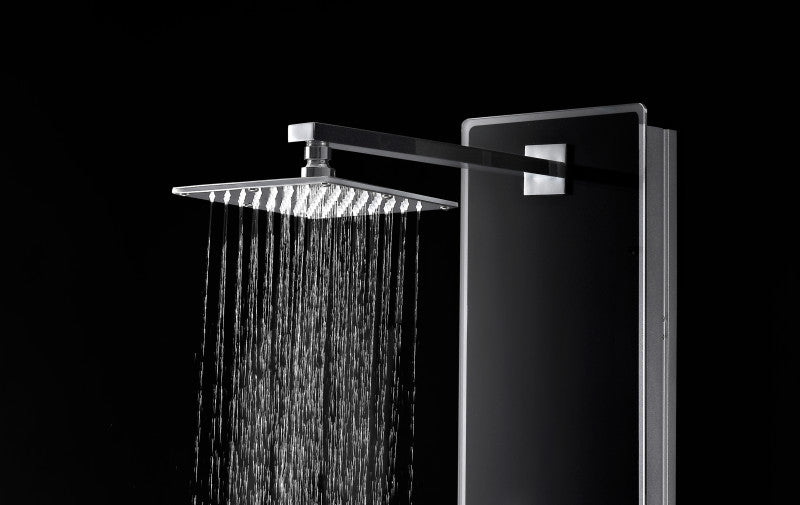 Llano Series 60 in. Full Body Shower Panel System with Heavy Rain Shower and Spray Wand in Black