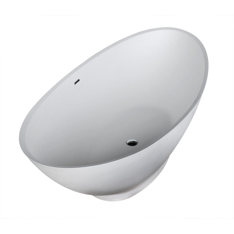 Atlantis Whirlpools Lucea 34 x 73 Artificial Stone Freestanding Bathtub