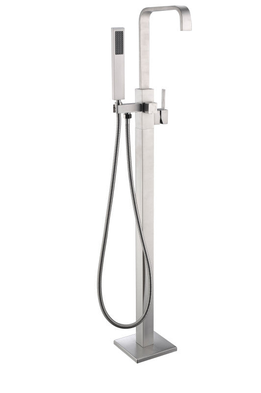 Victoria 2-Handle Claw Foot Tub Faucet with Hand Shower in Brushed Nickel