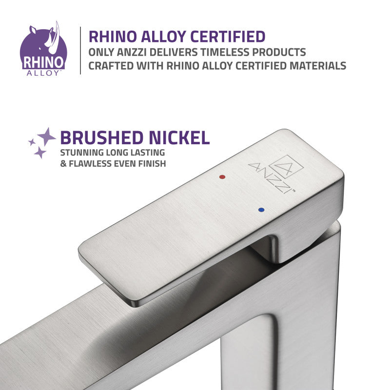 Valor Single Hole Single-Handle Bathroom Faucet in Brushed Nickel