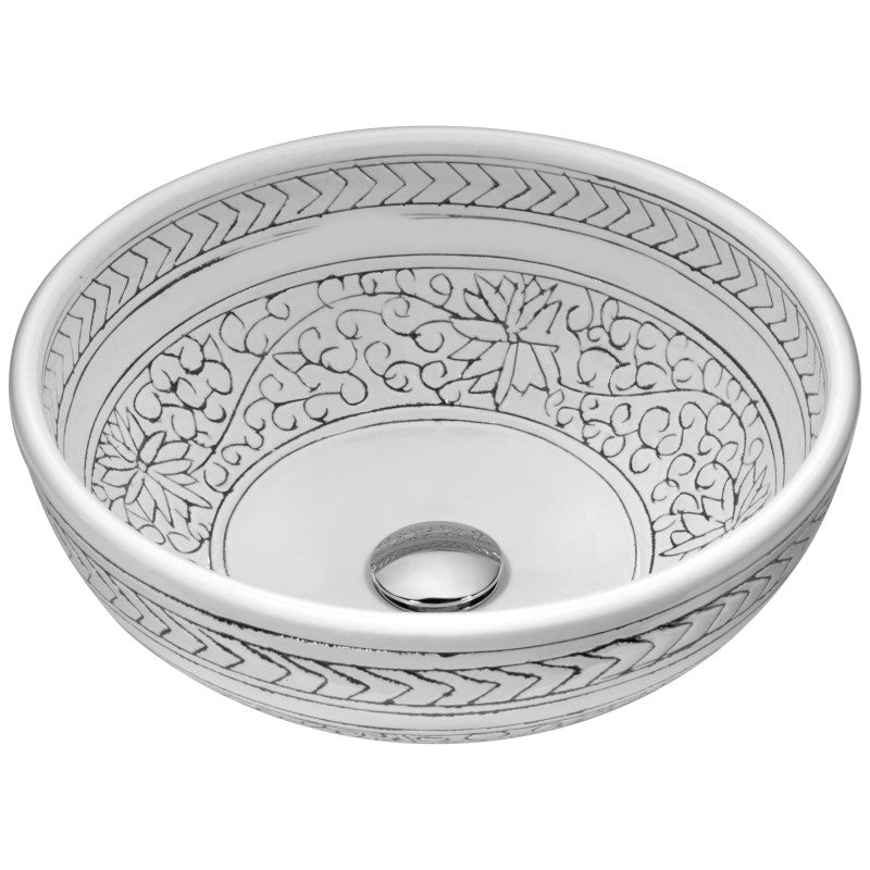 Cadence Series Vessel Sink in Décor White