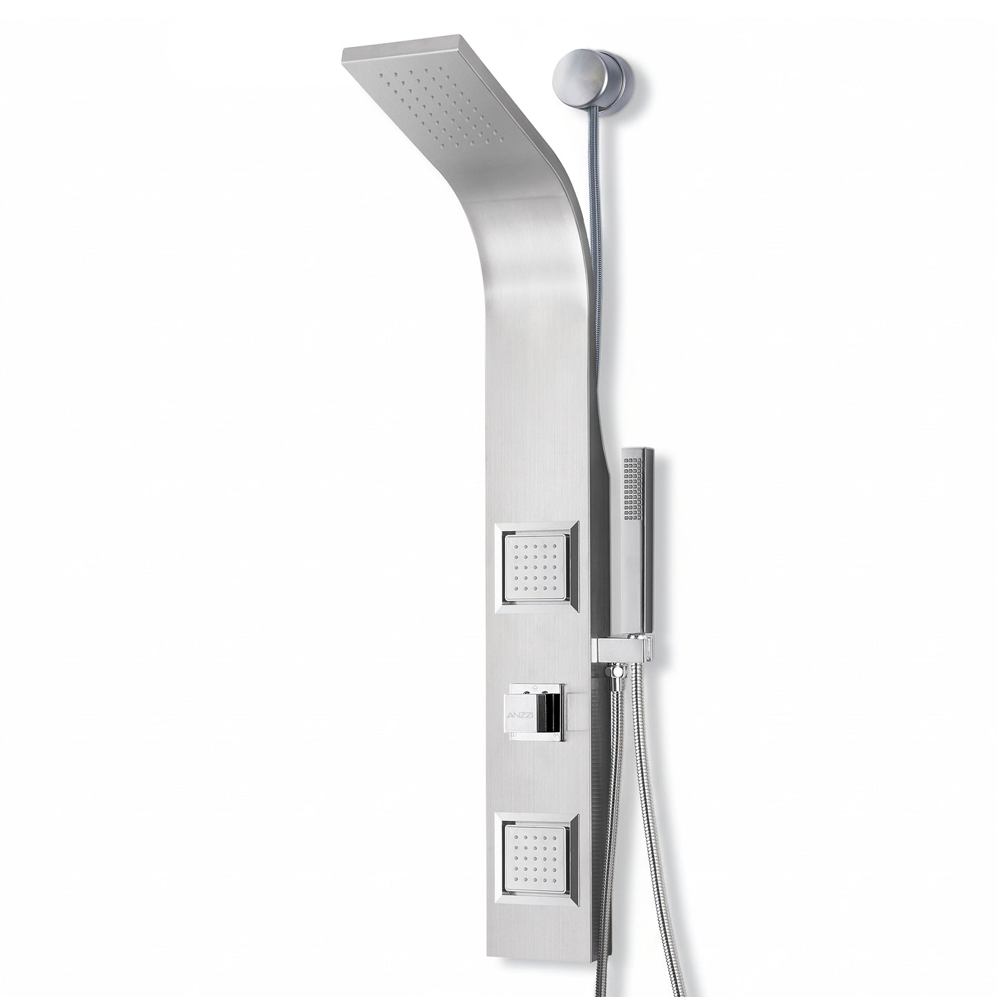 Aura 2-Jetted Shower Panel with Heavy Rain Shower & Spray Wand