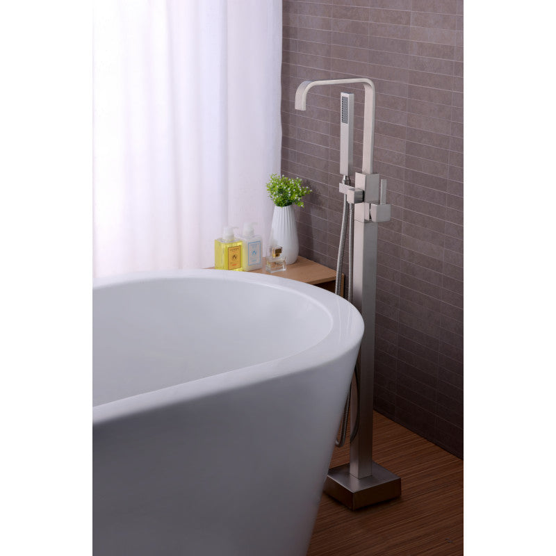FS-AZ0031BN - Victoria 2-Handle Claw Foot Tub Faucet with Hand Shower in Brushed Nickel