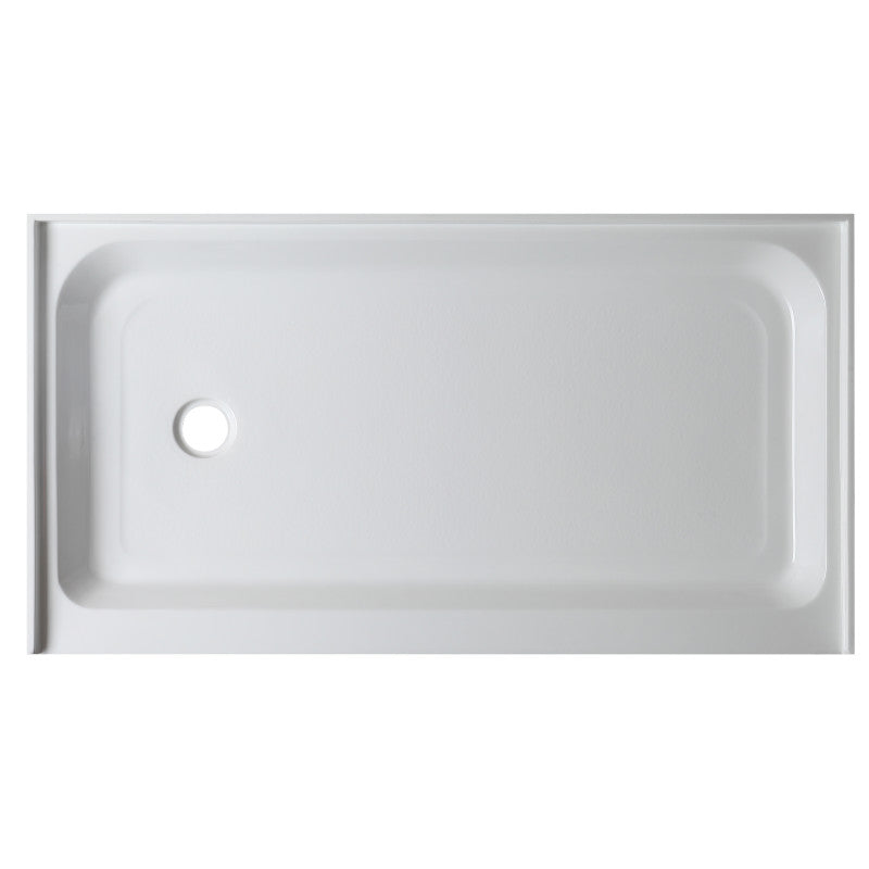 Tier 36 x 60 in. Single Threshold Shower Base in White