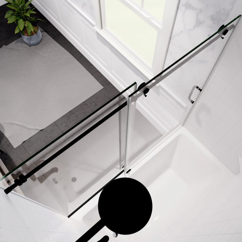 Don Series 60 in. x 62 in. Frameless Sliding Tub Door