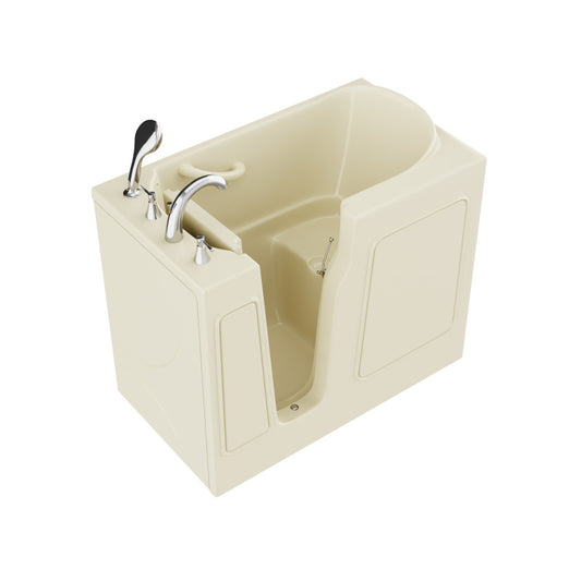 AMZ2646LBS - 26 in. x 46 in. Left Drain Quick Fill Walk-In Soaking Tub in Biscuit