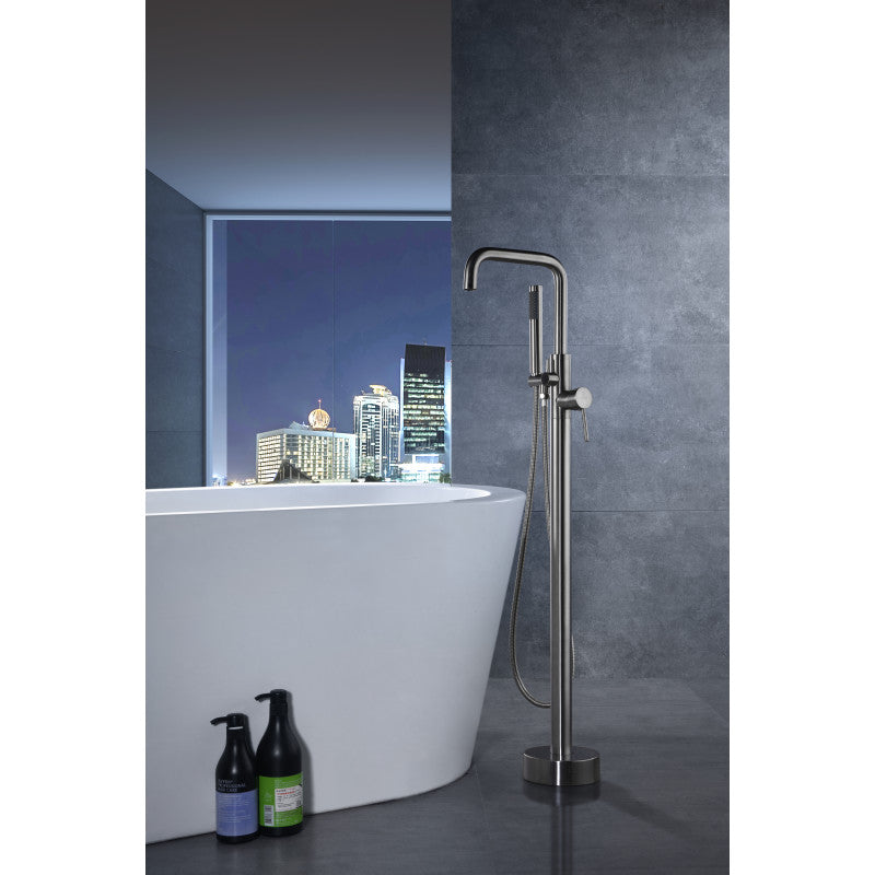 FS-AZ0048BN - Moray Series 2-Handle Freestanding Tub Faucet with Hand Shower in Brushed Nickel