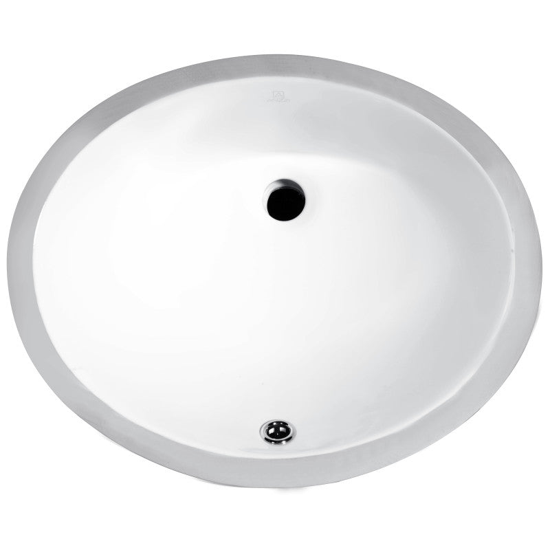Lanmia Series 19.5 in. Ceramic Undermount Sink Basin in White