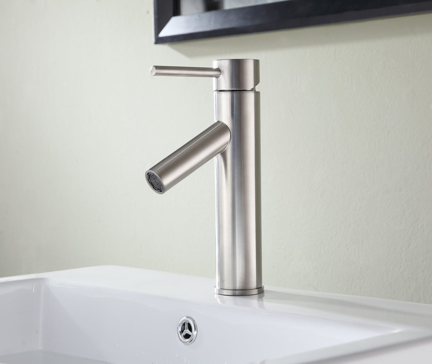 L-AZ110BN - Valle Single Hole Single Handle Bathroom Faucet in Brushed Nickel