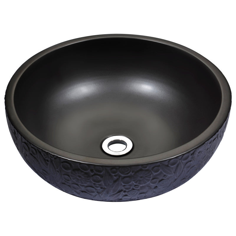 LS-AZ174 - Stellar Series Ceramic Vessel Sink in Black