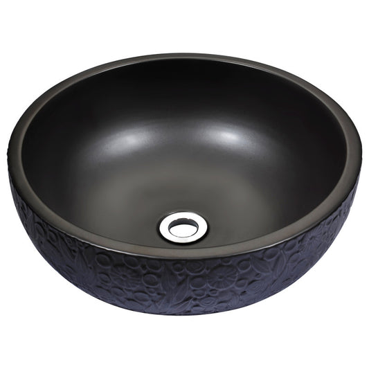 LS-AZ8195 - Tara Series Ceramic Vessel Sink in Black