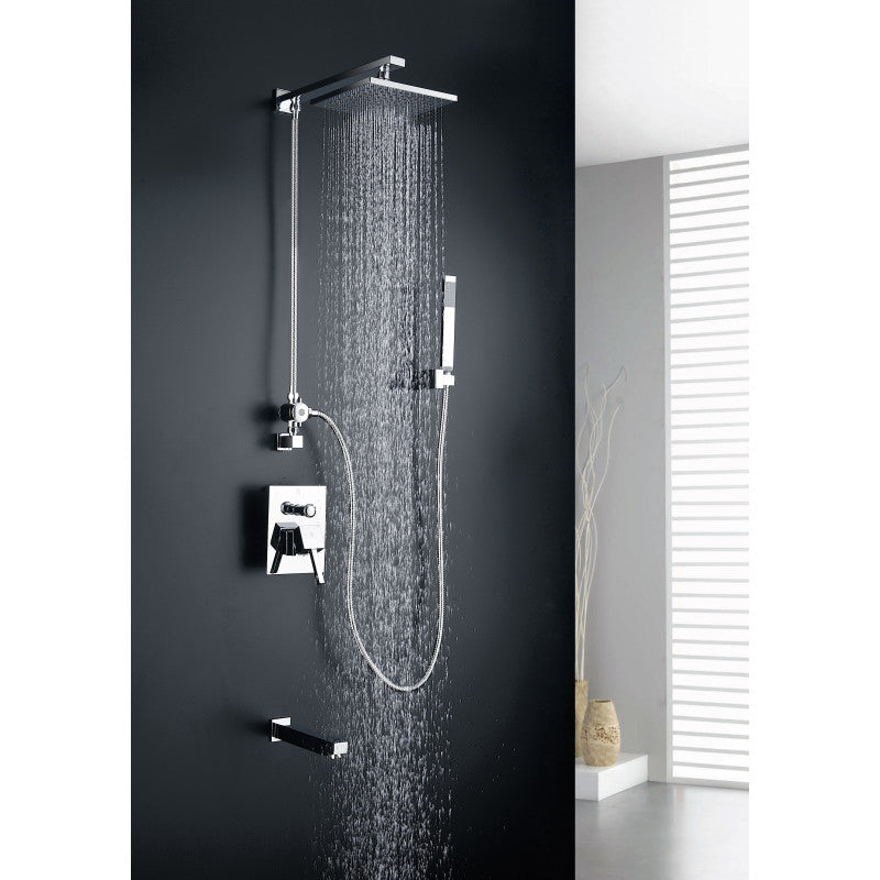 SH-AZ013 - Byne 1-Handle 1-Spray Tub and Shower Faucet with Sprayer Wand in Polished Chrome