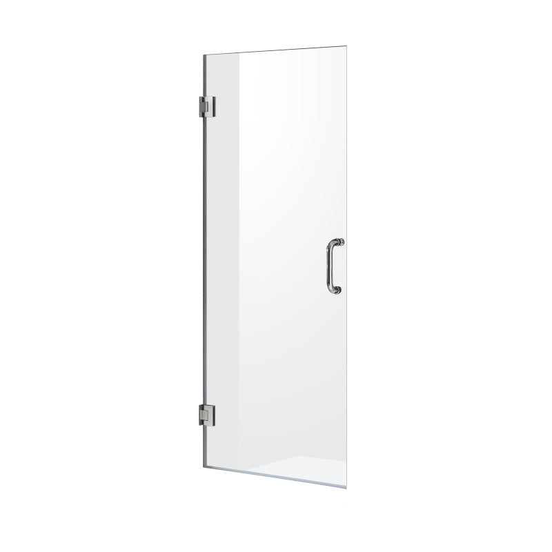 Passion Series 24 in. by 72 in. Frameless Hinged shower door with Handle