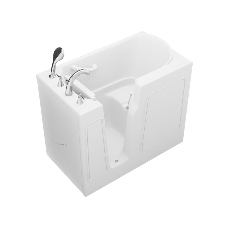 Value Series 26 in. x 46 in. Left Drain Quick Fill Walk-in Saoking Tub in White