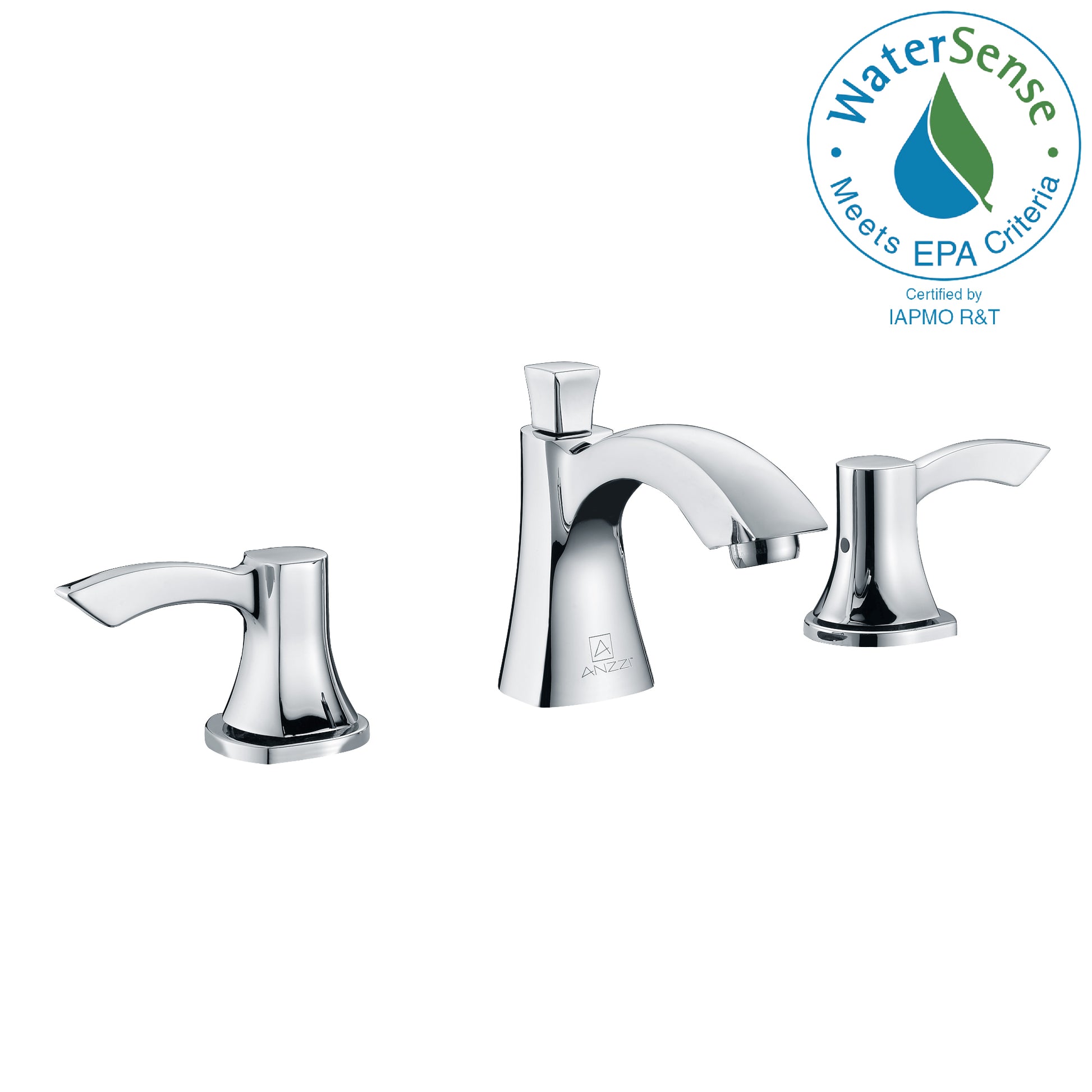 L-AZ015 - Sonata Series 8 in. Widespread 2-Handle Mid-Arc Bathroom Faucet in Polished Chrome