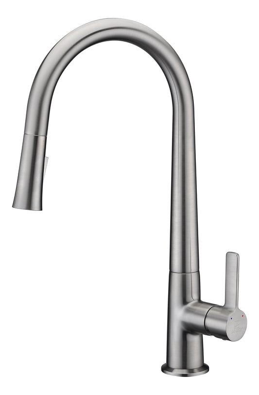 KF-AZ186BN - Orbital Single Handle Pull-Down Sprayer Kitchen Faucet in Brushed Nickel