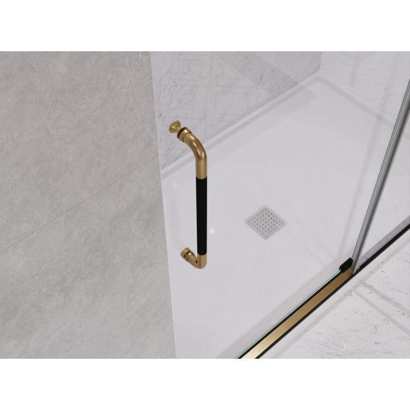 Madam Series 60 in. by 76 in. Frameless Sliding Shower Door with Handle