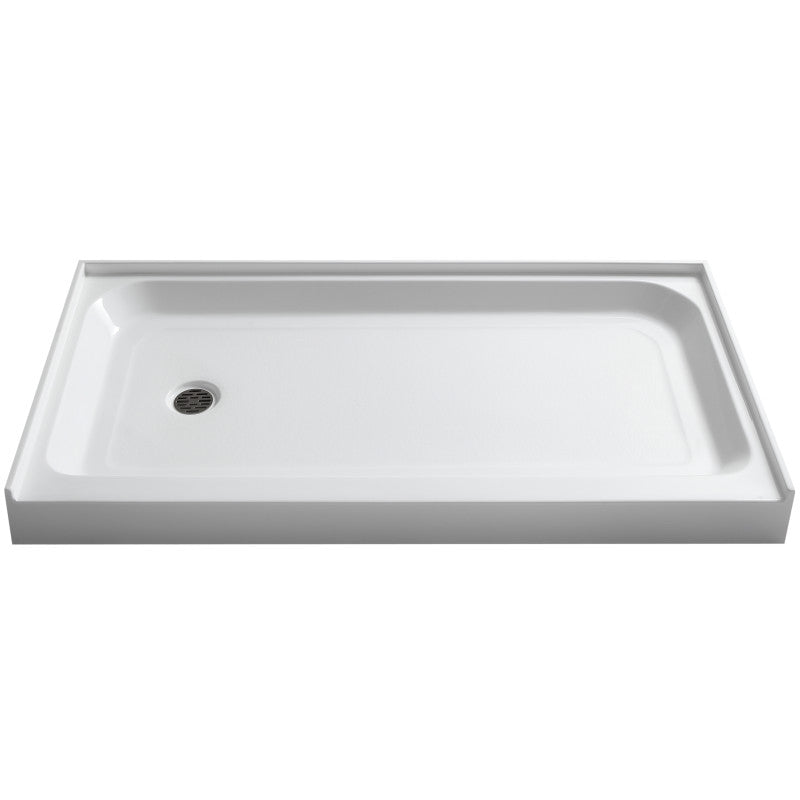 SB-AZ04LD - Tier 36 x 60  in. Left Drain Single Threshold Shower Base in White