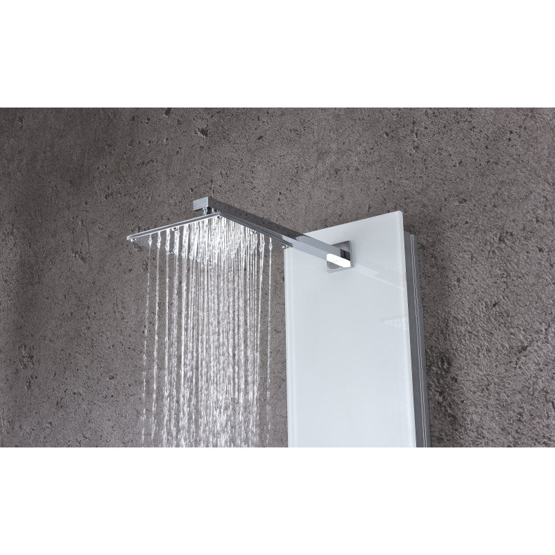 Jaguar 60 in. 6-Jetted Full Body Shower Panel with Heavy Rain Shower and Spray Wand in White