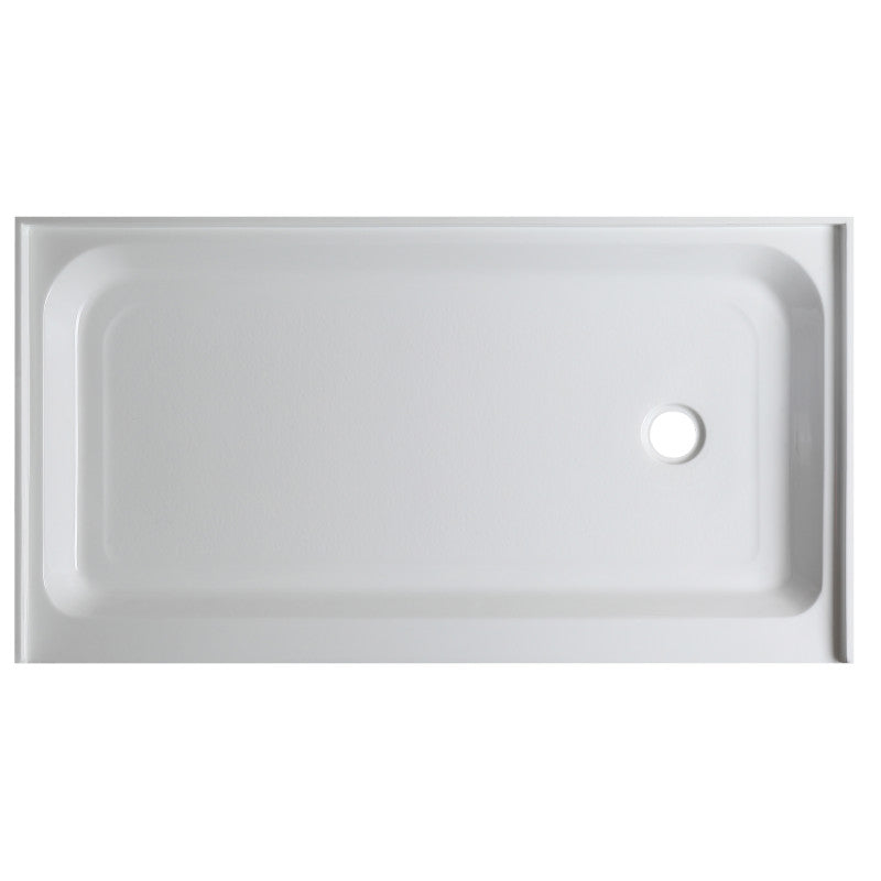 Tier 36 x 60 in. Single Threshold Shower Base in White