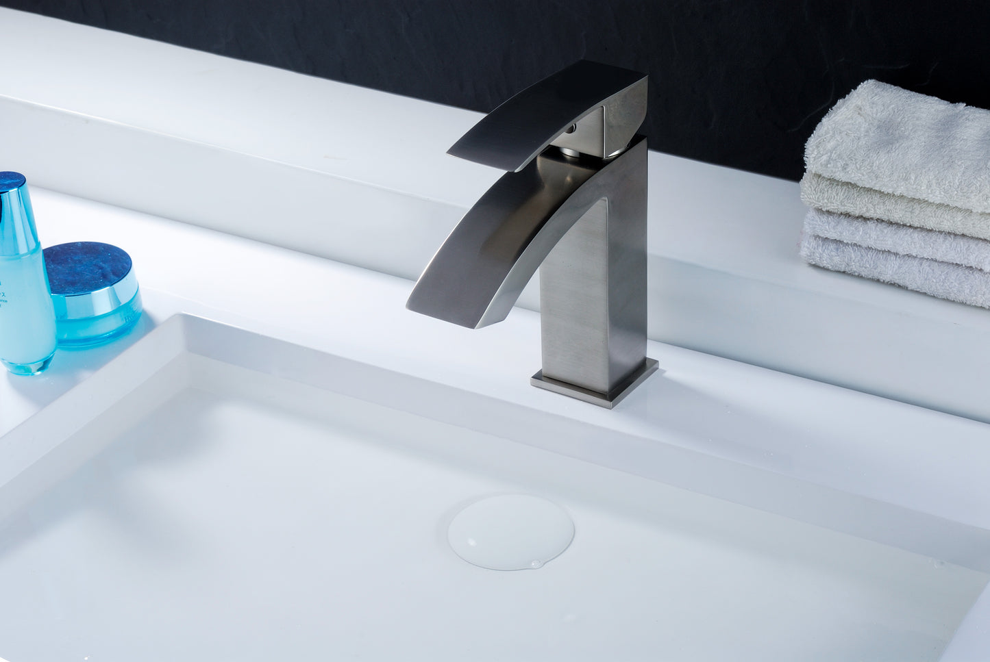Revere Series Single Hole Single-Handle Low-Arc Bathroom Faucet in Brushed Nickel
