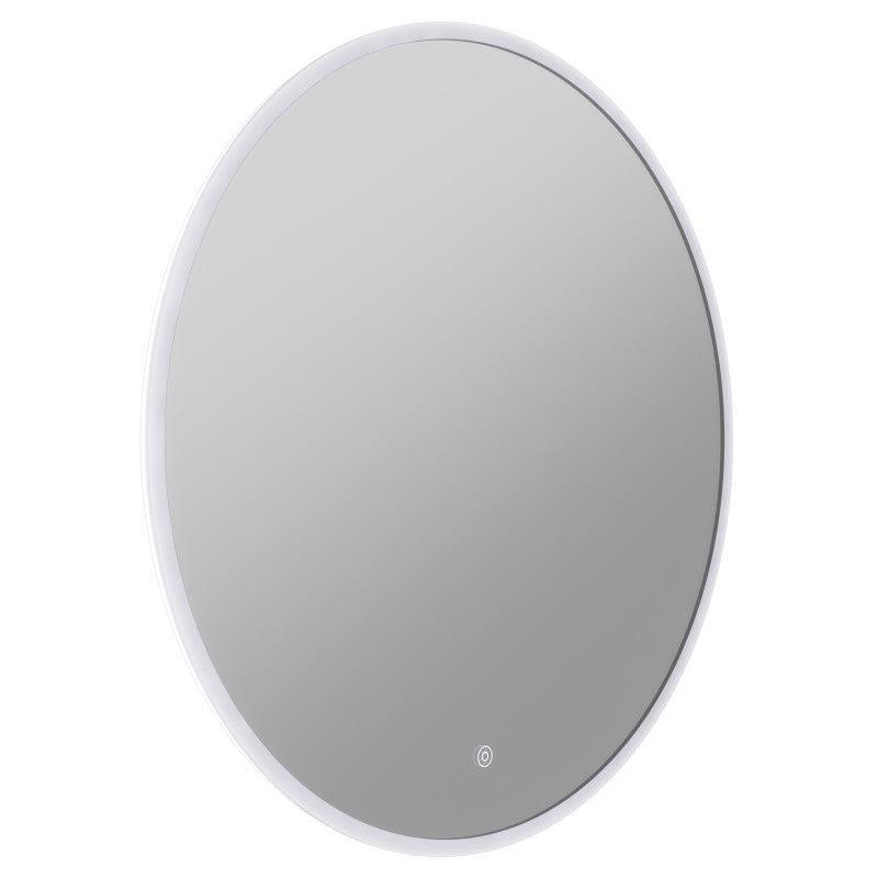 28 in. Diameter Round LED Front Lighting Bathroom Mirror with Defogger